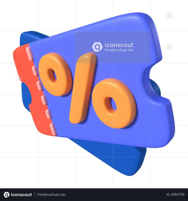 Coupon de réduction  3D Icon