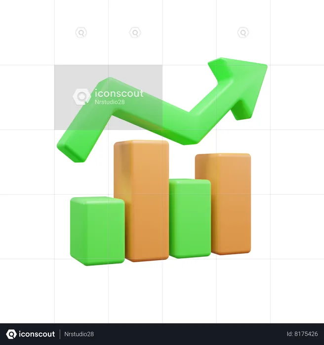 Charte de croissance  3D Icon