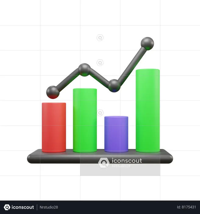 Charte de croissance  3D Icon