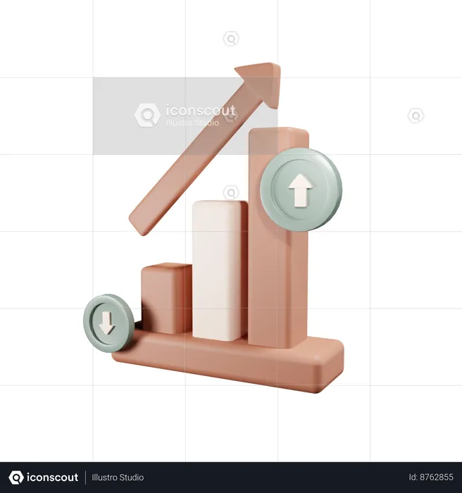 Charte de croissance  3D Icon