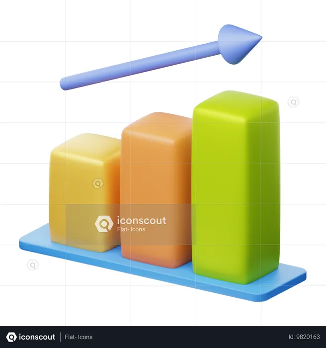 Charte de croissance  3D Icon