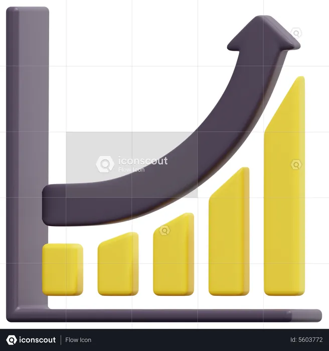 Charte de croissance  3D Icon