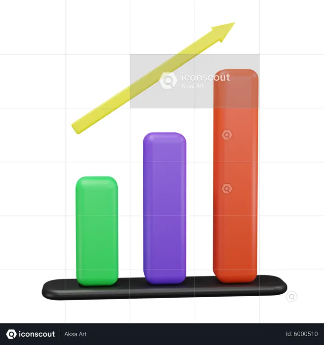 Charte de croissance  3D Icon