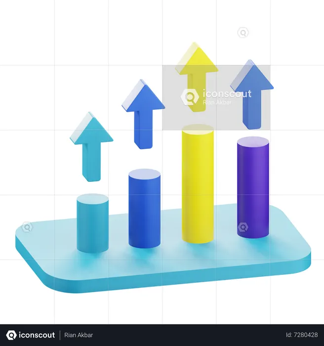 Charte de croissance  3D Icon