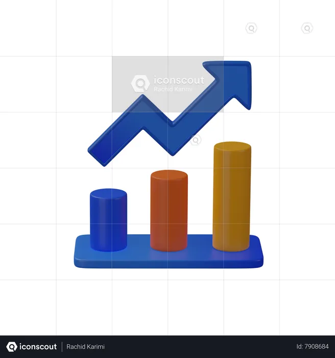 Charte de croissance  3D Icon