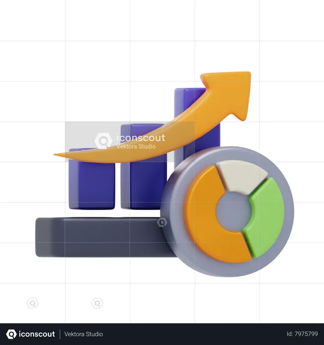 Charte de croissance  3D Icon