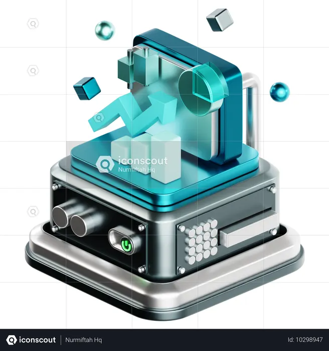 Courbe de croissance ai  3D Icon