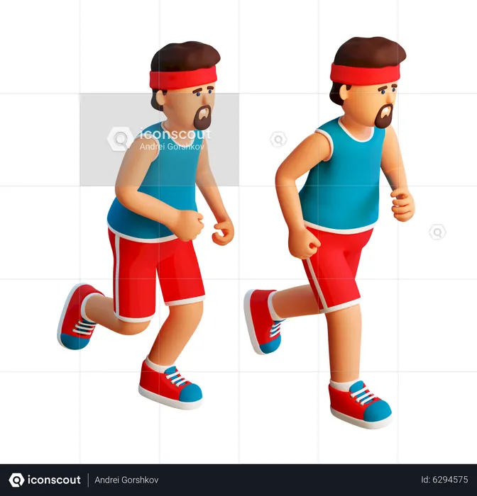 Coureur masculin  3D Illustration