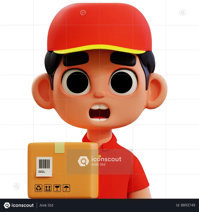 택배원  3D Icon