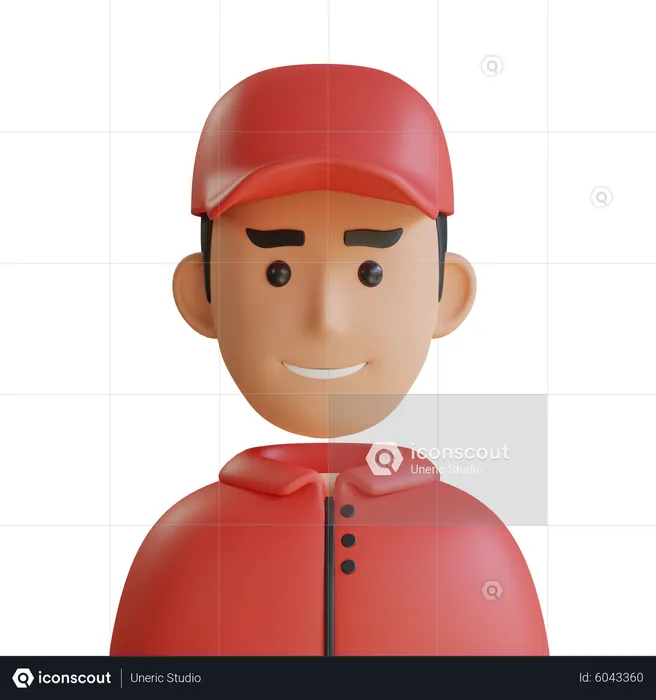 Courier man  3D Icon