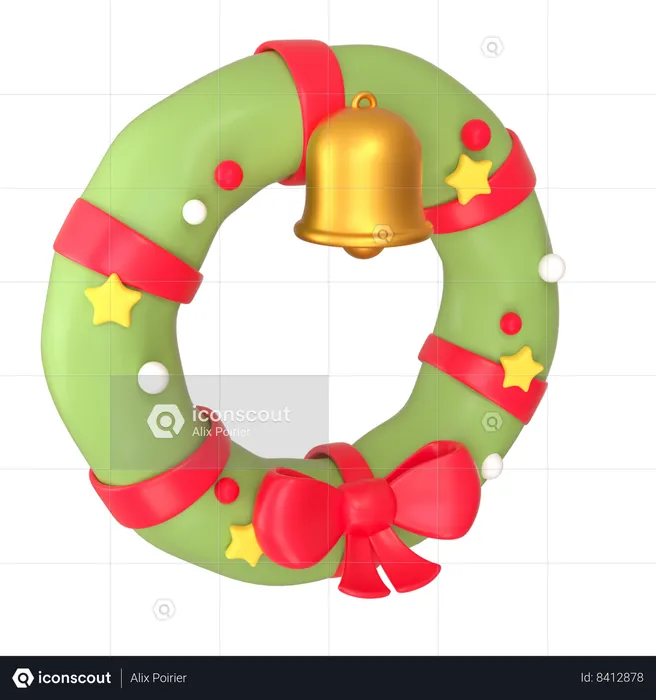 Couronne de Noël  3D Icon