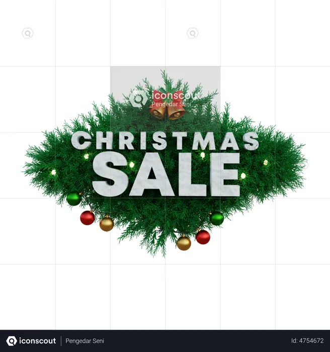 Couronne de vente de Noël  3D Icon