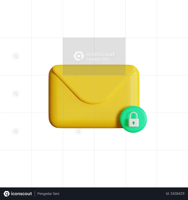 Courrier crypté  3D Icon