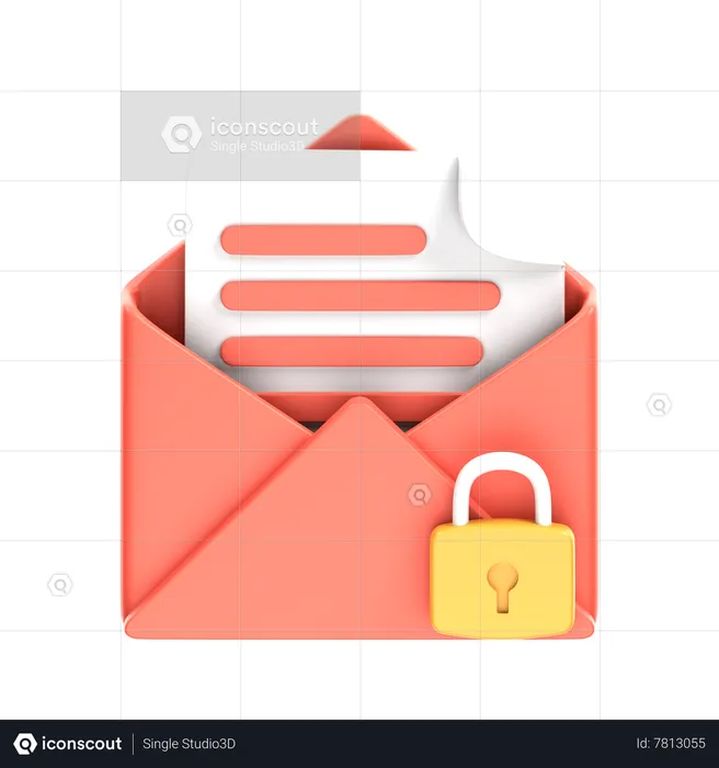 Courrier crypté  3D Icon