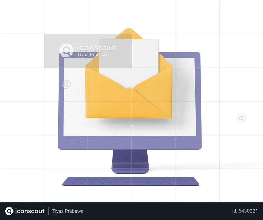 Courrier en ligne  3D Icon