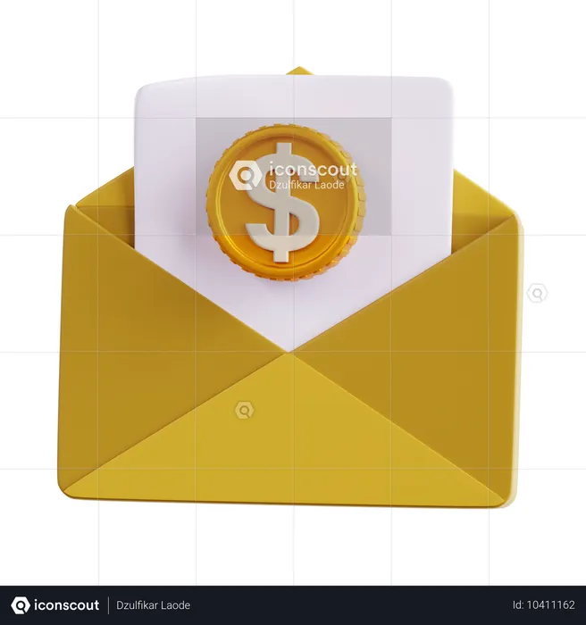 Courrier professionnel  3D Icon