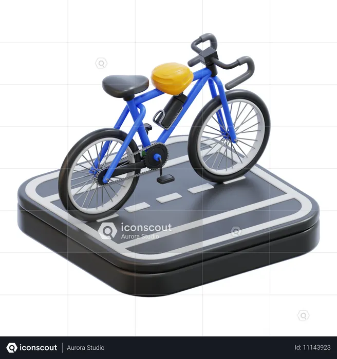 Course de vélo  3D Icon