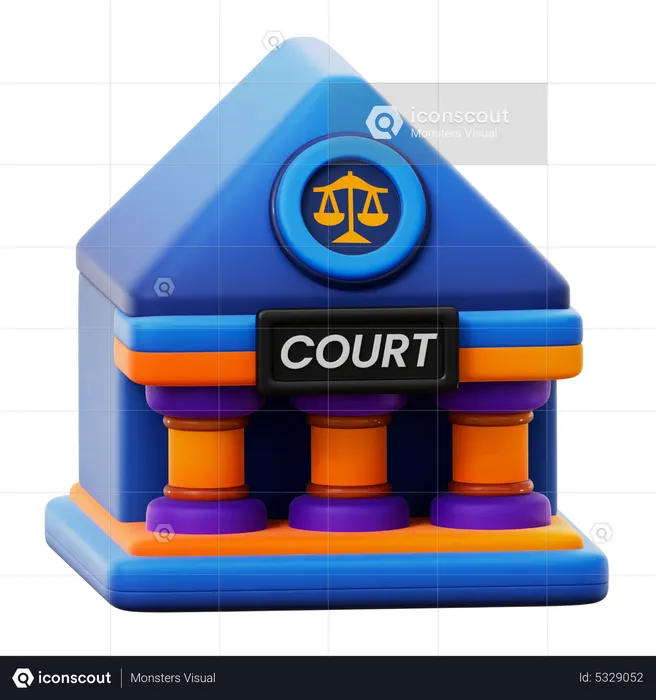 Court Building  3D Icon