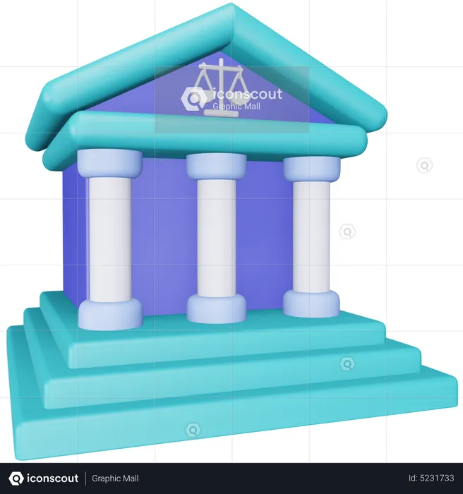 Court Building  3D Icon