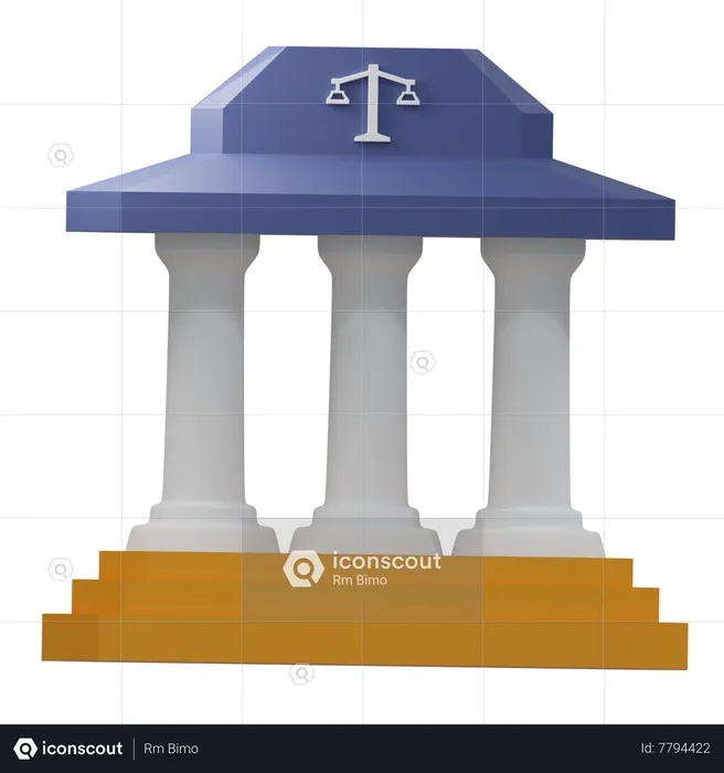 Court Building  3D Icon