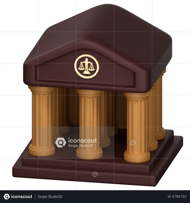 Court Building  3D Icon