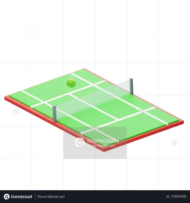 Court de tennis  3D Icon