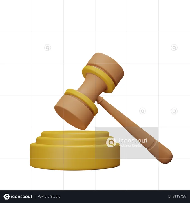 Court Hammer  3D Icon