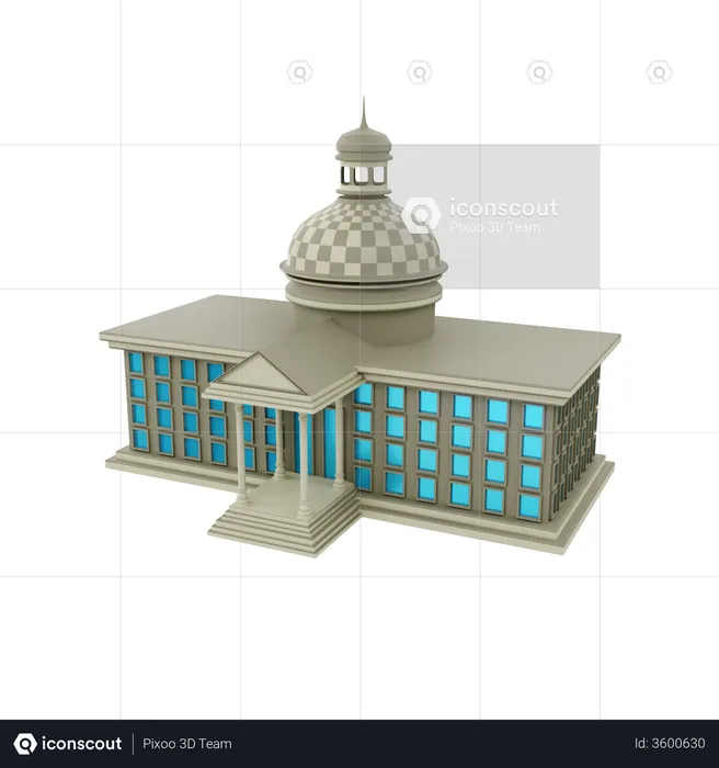 Court House  3D Illustration