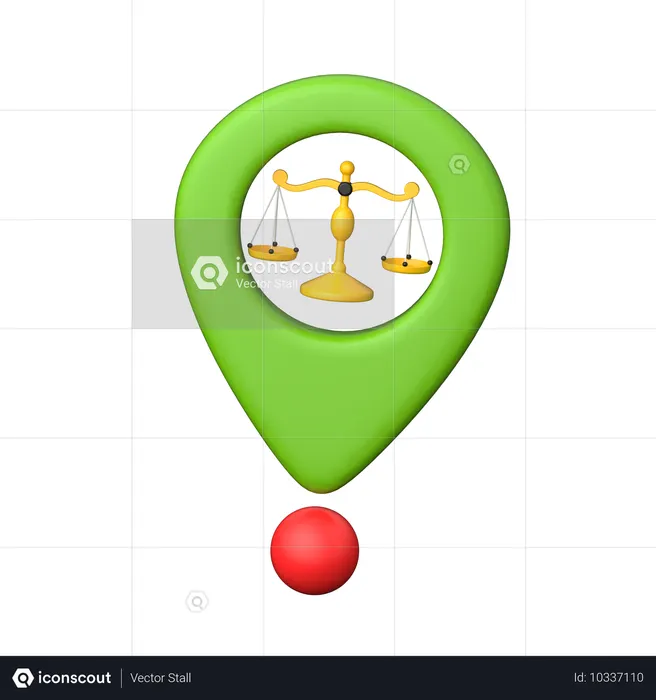 Court Location  3D Icon