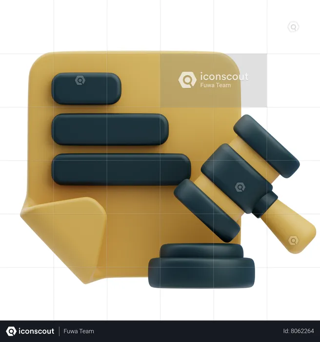 Court Paper  3D Icon