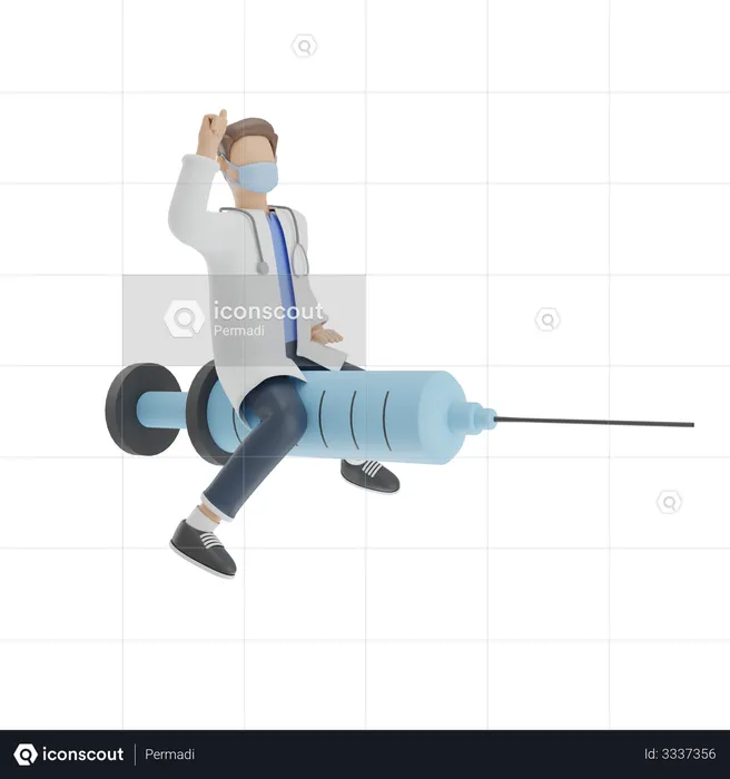 Covid 19 vaccine  3D Illustration