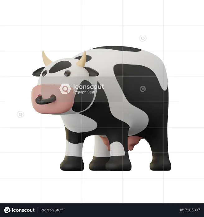 Cow  3D Icon