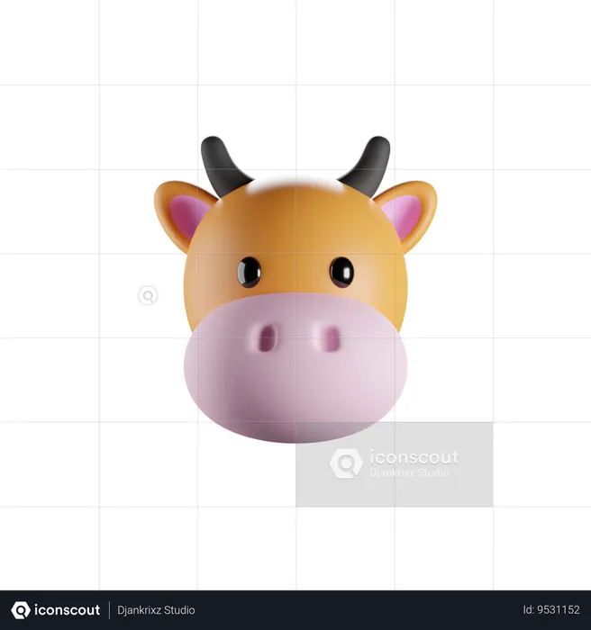 Cow  3D Icon