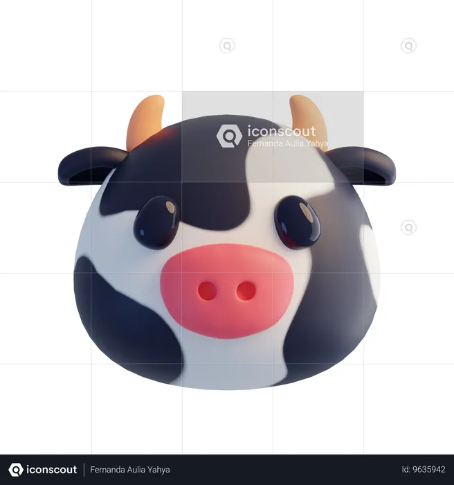 Cow  3D Icon