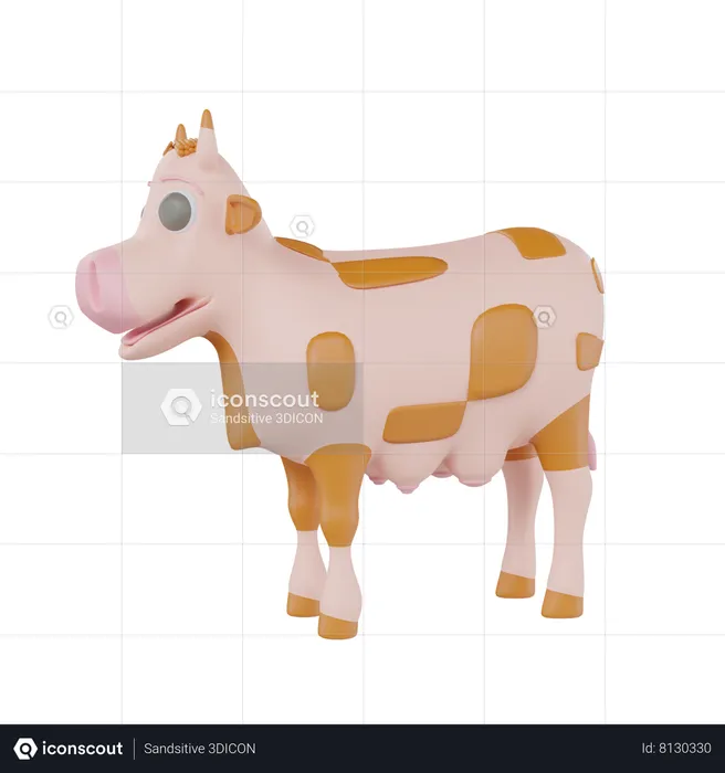 Cow  3D Icon