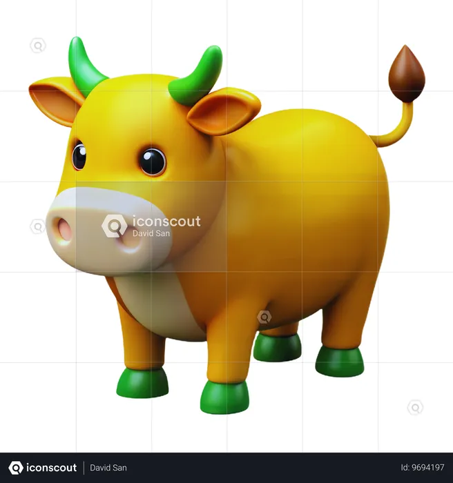 Cow  3D Icon