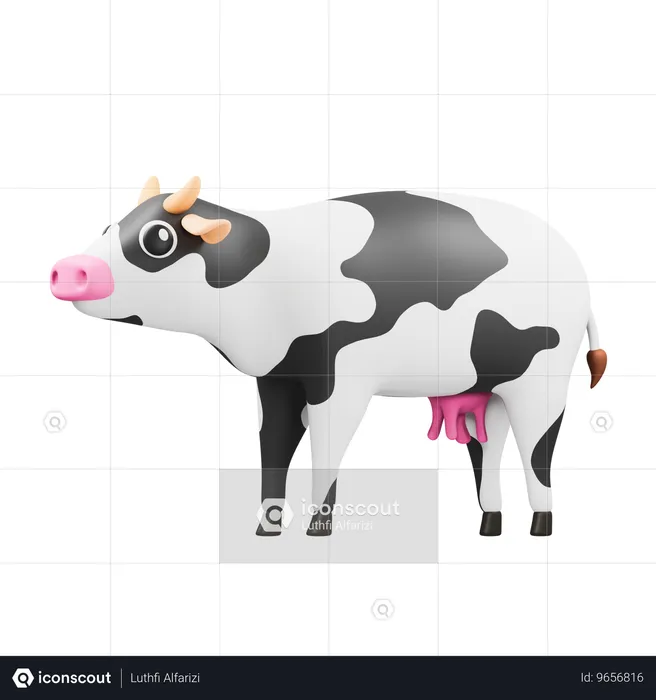 Cow  3D Icon