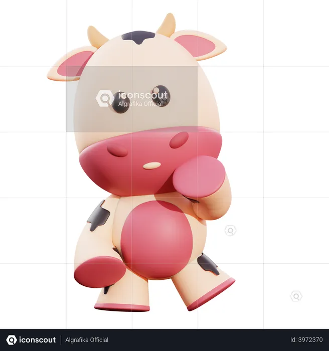 Cow  3D Illustration