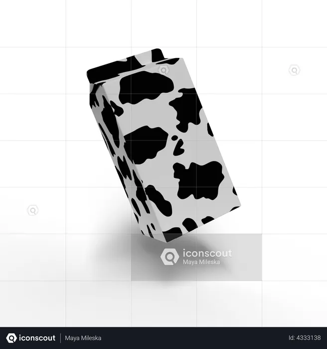 Cow Milk  3D Illustration