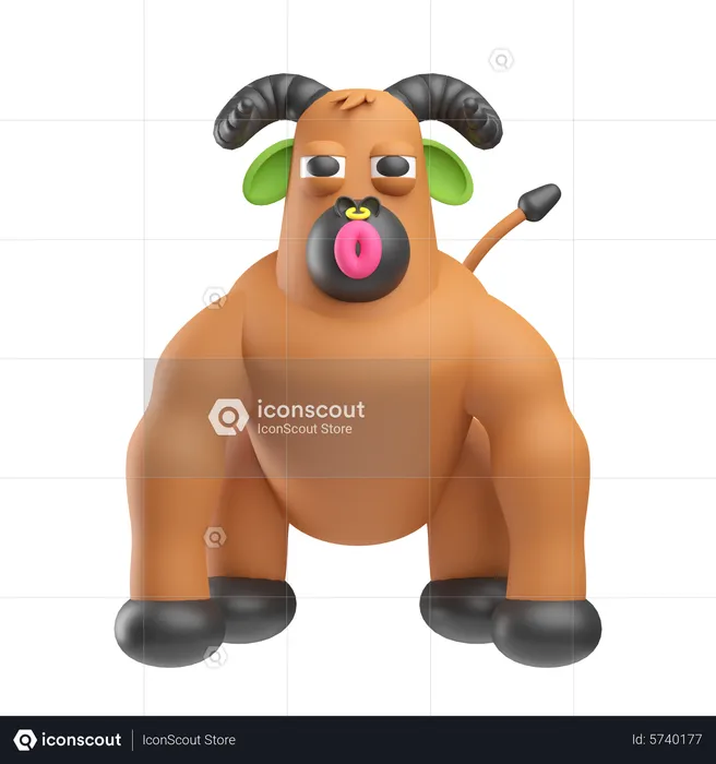 Cow Monster  3D Icon