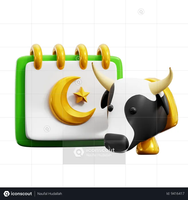 Cow Qurban  3D Icon