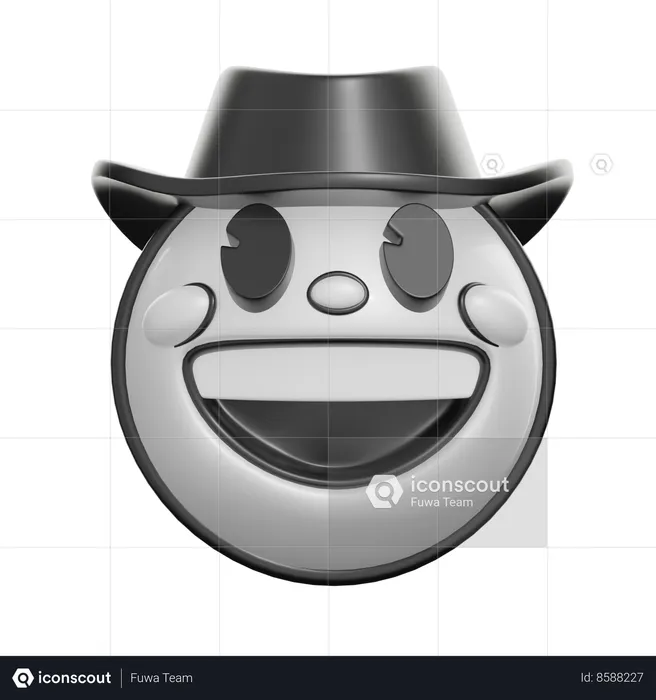 Cowboy Hat Face Emoji 3D Icon