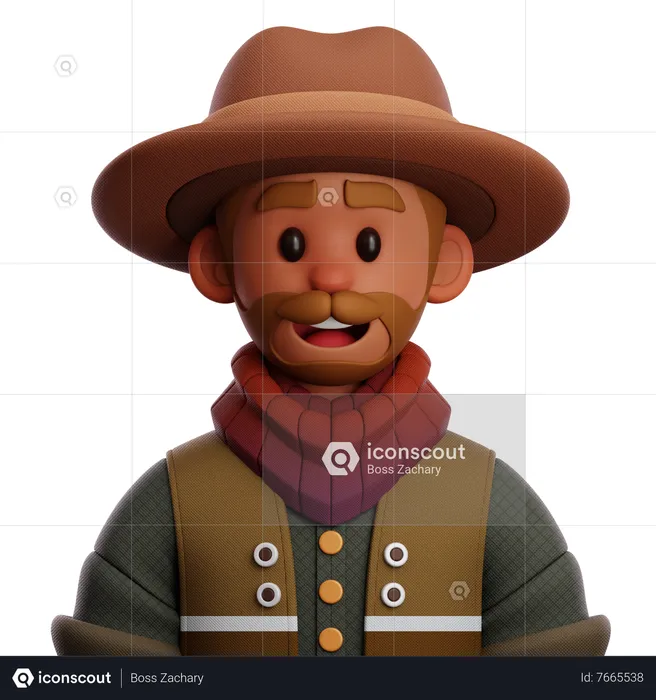 Cowboy People  3D Icon
