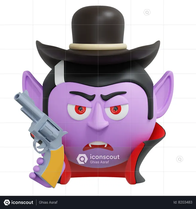 Vampiro vaqueiro  3D Icon