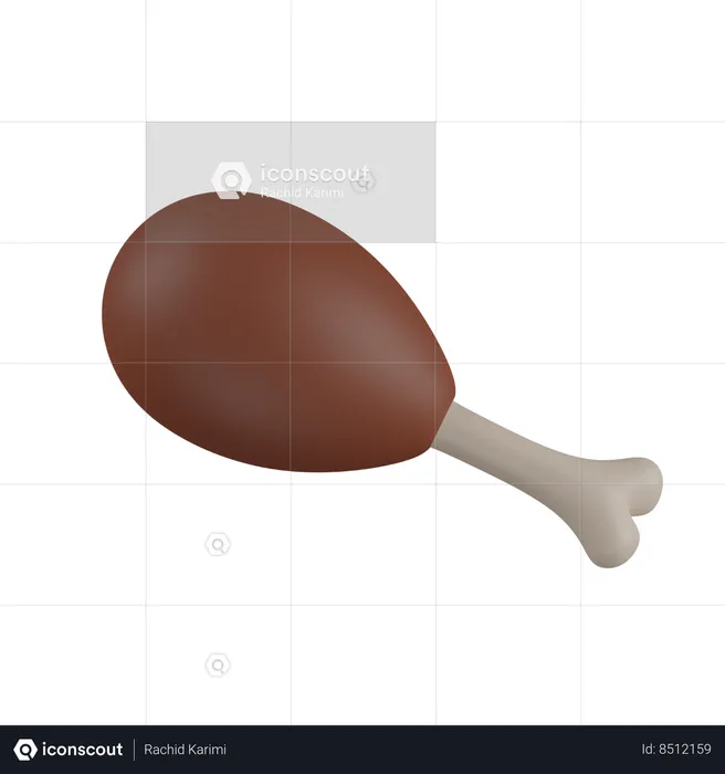 Coxa de frango  3D Icon