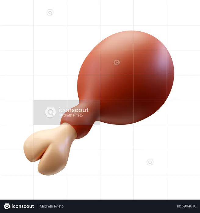 Coxa de frango  3D Icon