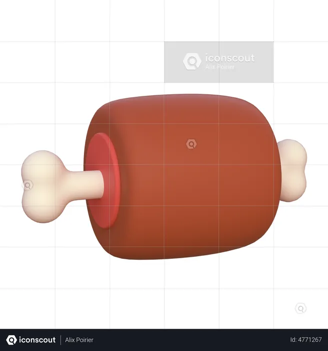 Coxa de frango  3D Icon