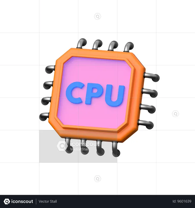 CPU  3D Icon