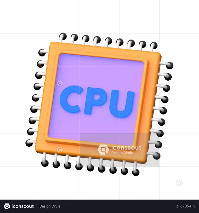 CPU  3D Icon