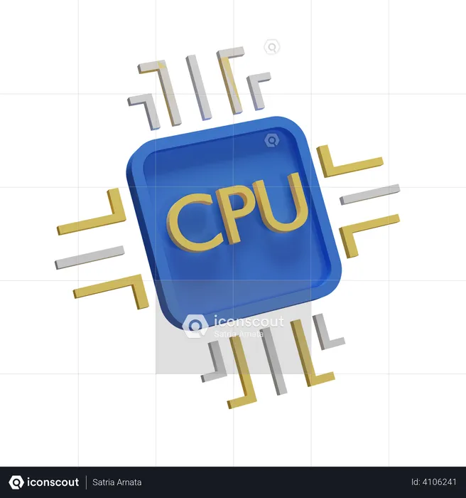 CPU  3D Illustration